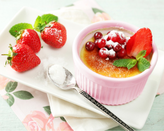 Strawberry Milk Creme Brulee